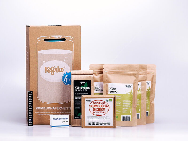 Kefirko Complete Starter Kit with Milk Dehydrated Grains. Buy Tools for  Fermentation